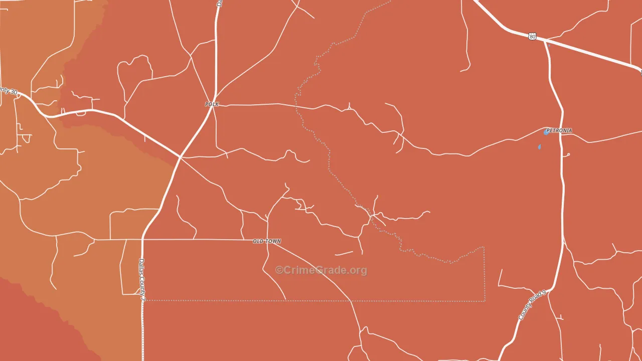 Mount Nebo, AL Map of Murder Rates