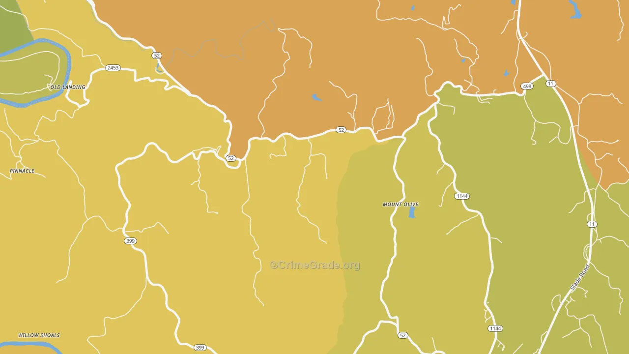 Mount Olive, KY Map of Murder Rates