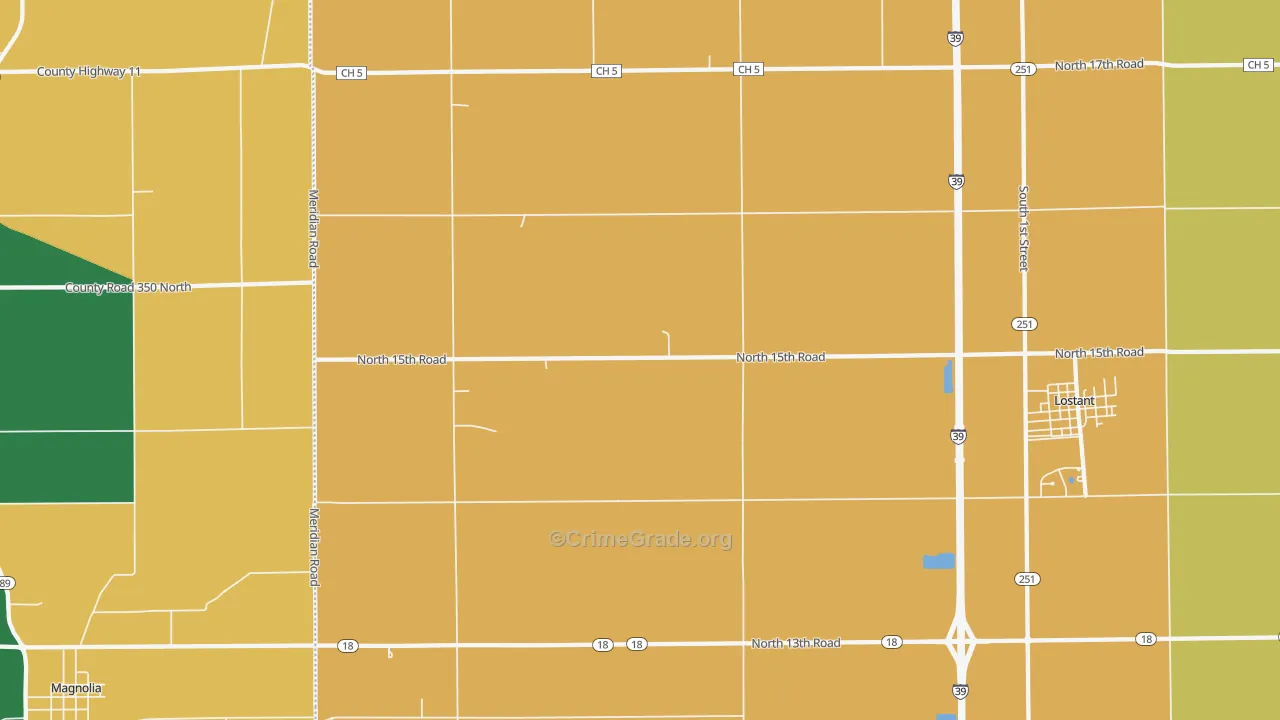 Mount Palatine, IL Map of Murder Rates