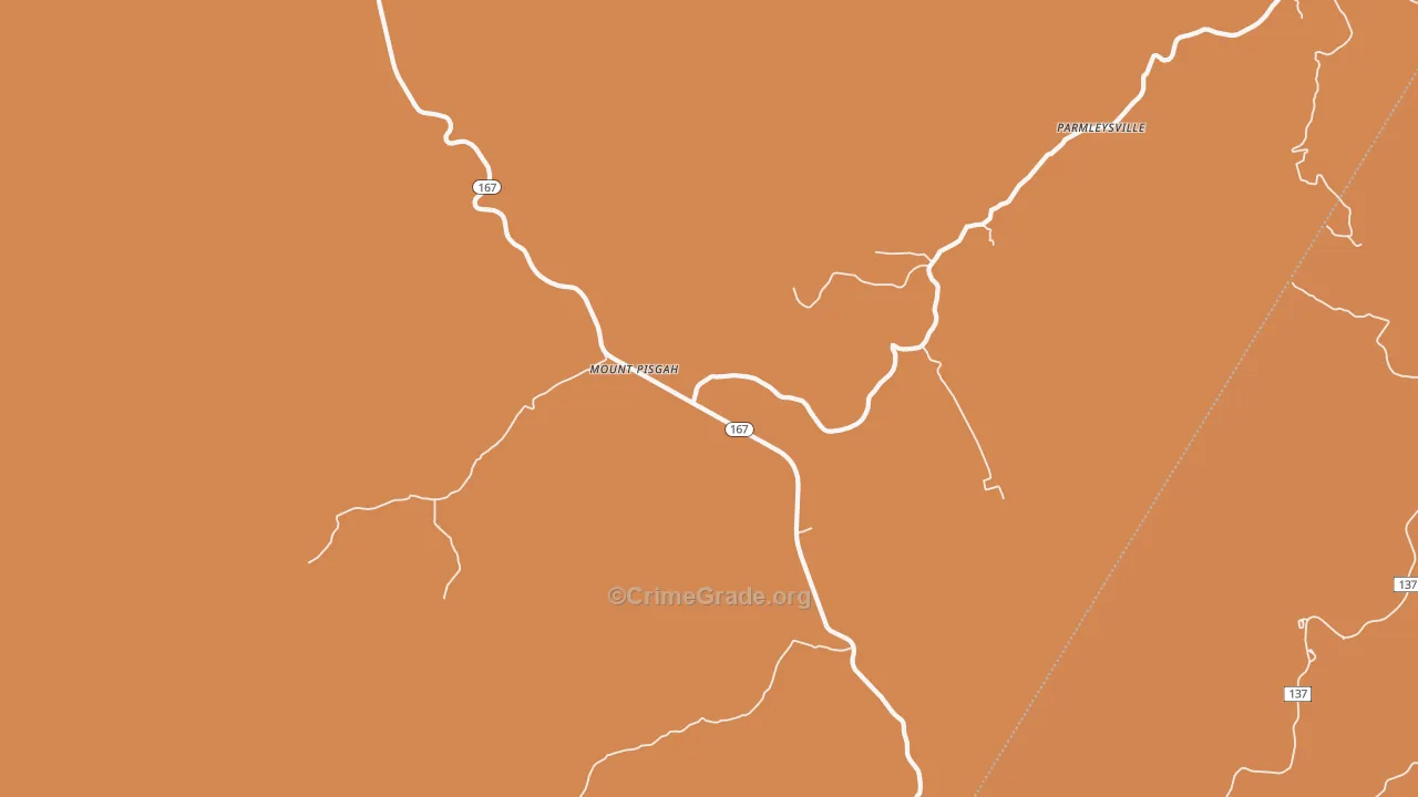 Mount Pisgah, KY Map of Murder Rates