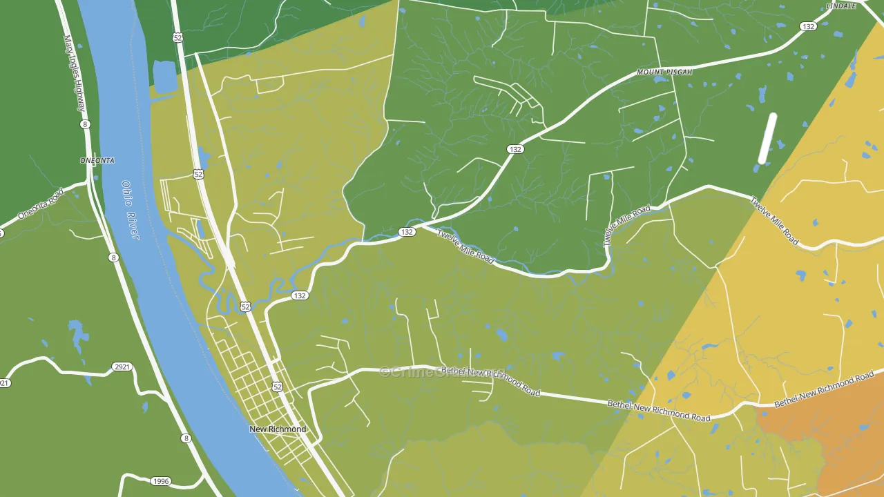 Mount Pisgah, OH Map of Murder Rates