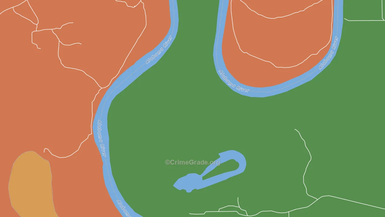 Mount Pleasant, AL Map of Murder Rates