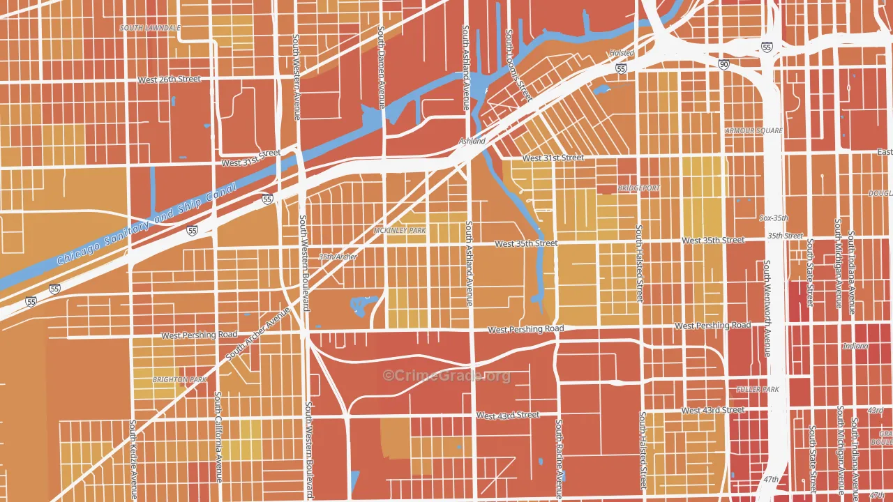 Mount Pleasant, Chicago, IL Map of Murder Rates