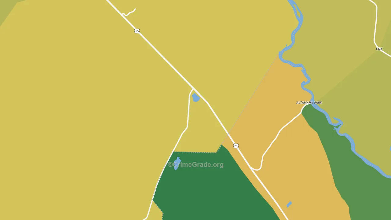 Mount Pleasant, GA Map of Murder Rates