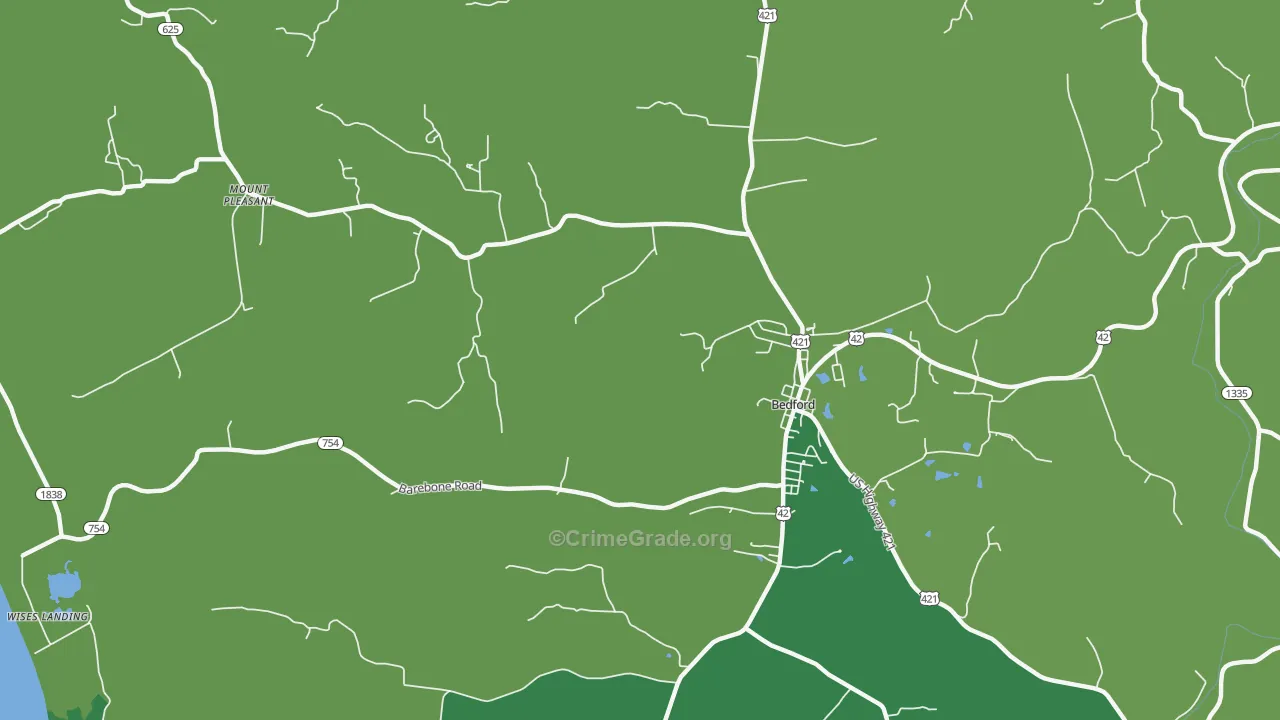 Mount Pleasant, KY Map of Murder Rates
