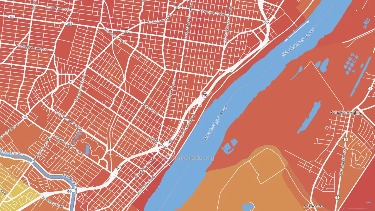 Mount Pleasant, St. Louis, MO Map of Murder Rates