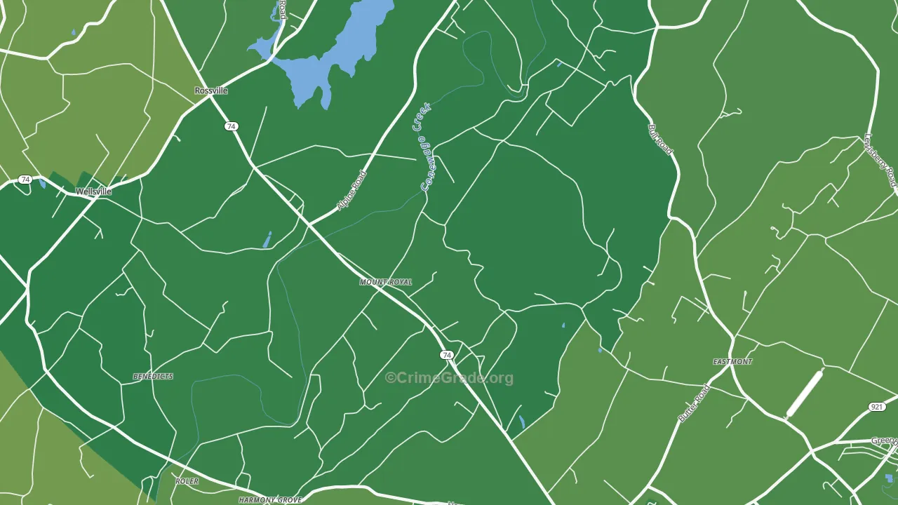 Mount Royal, PA Map of Murder Rates