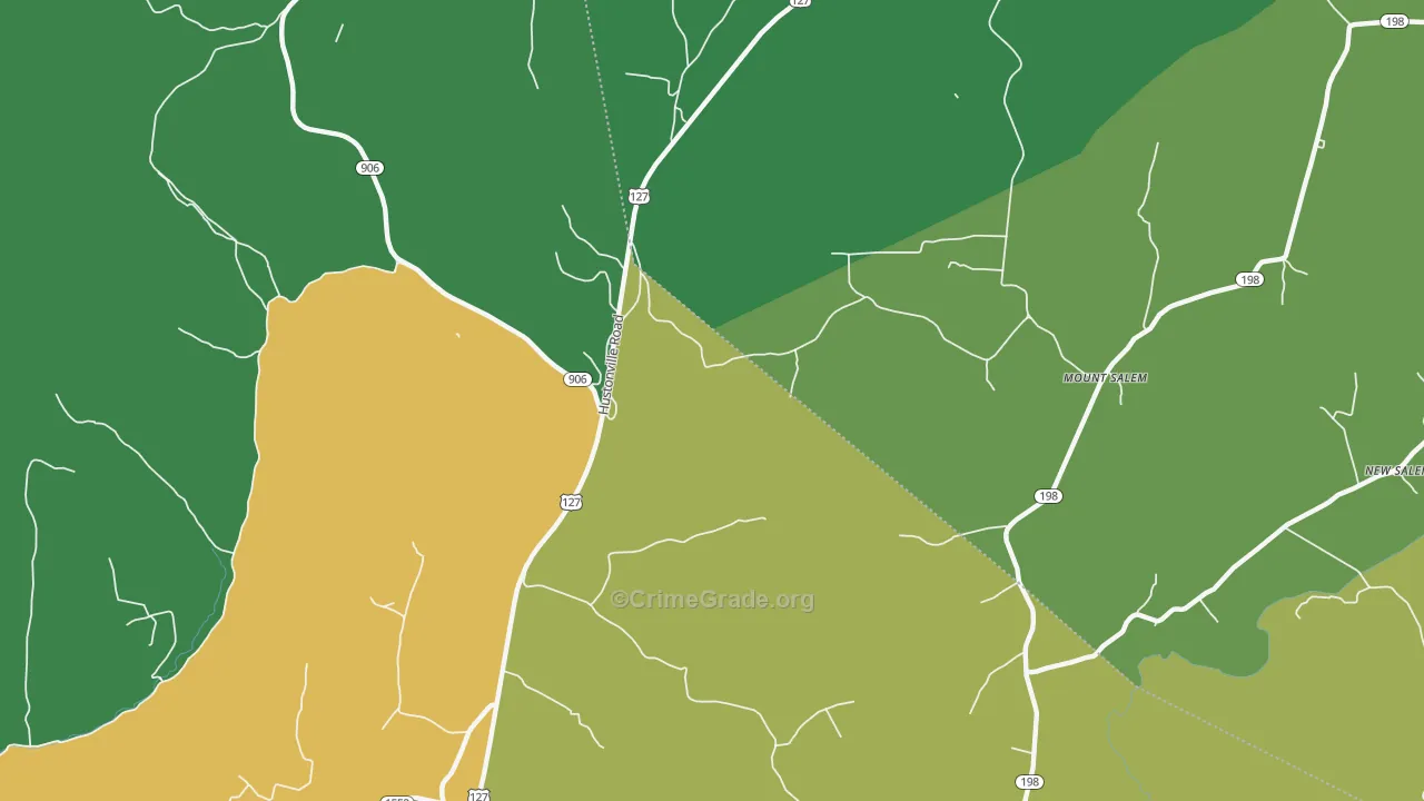 Mount Salem, KY Map of Murder Rates