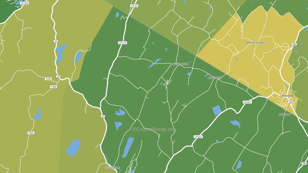Mount Salem, NJ Map of Murder Rates