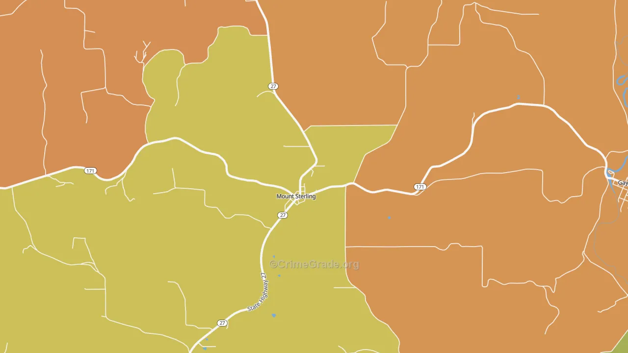 Mount Sterling, WI Map of Murder Rates