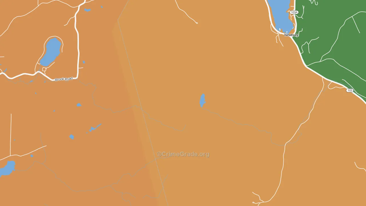 Mount Sunapee, NH Map of Murder Rates