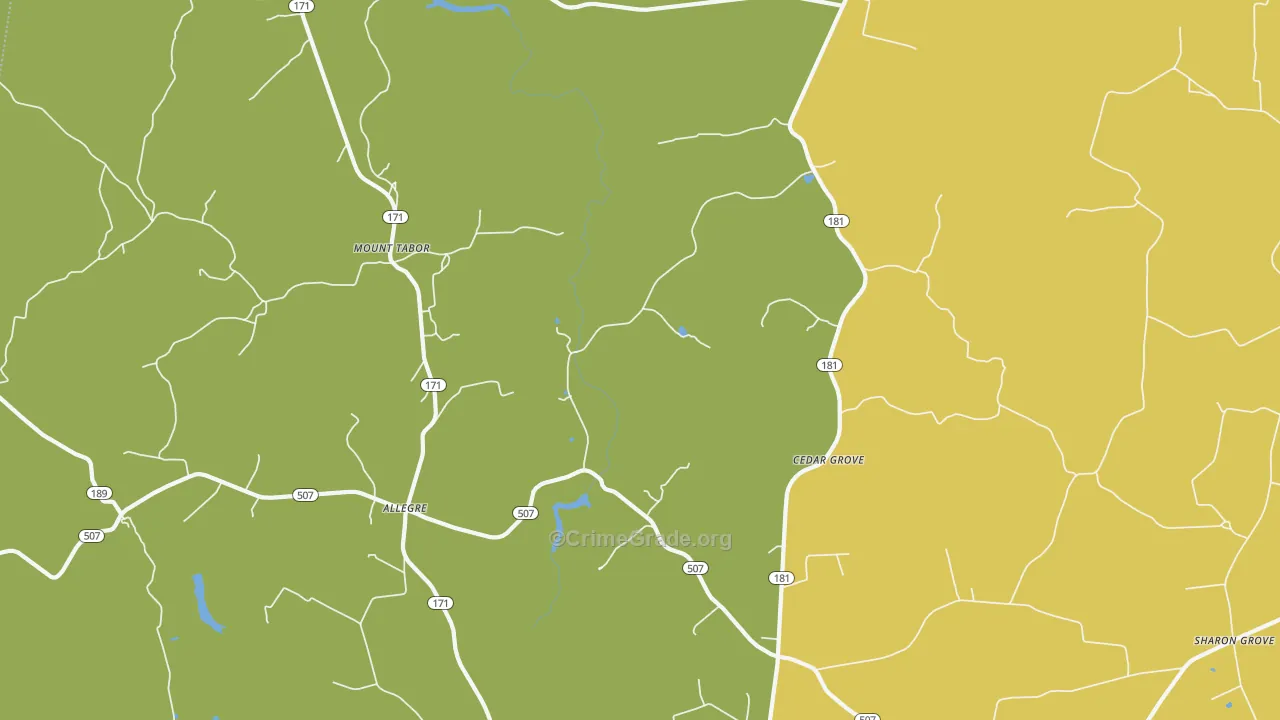 Mount Tabor, KY Map of Murder Rates