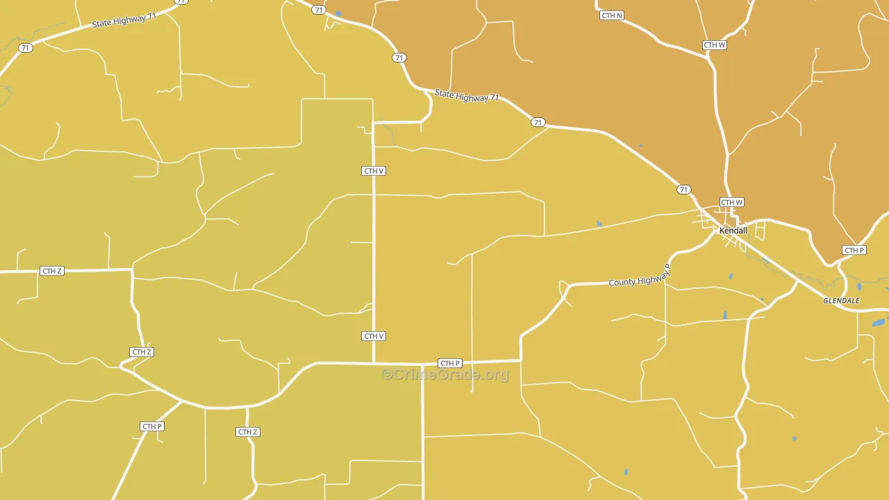 Mount Tabor, WI Map of Murder Rates