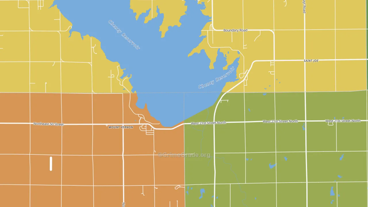 Mount Vernon, KS Map of Murder Rates