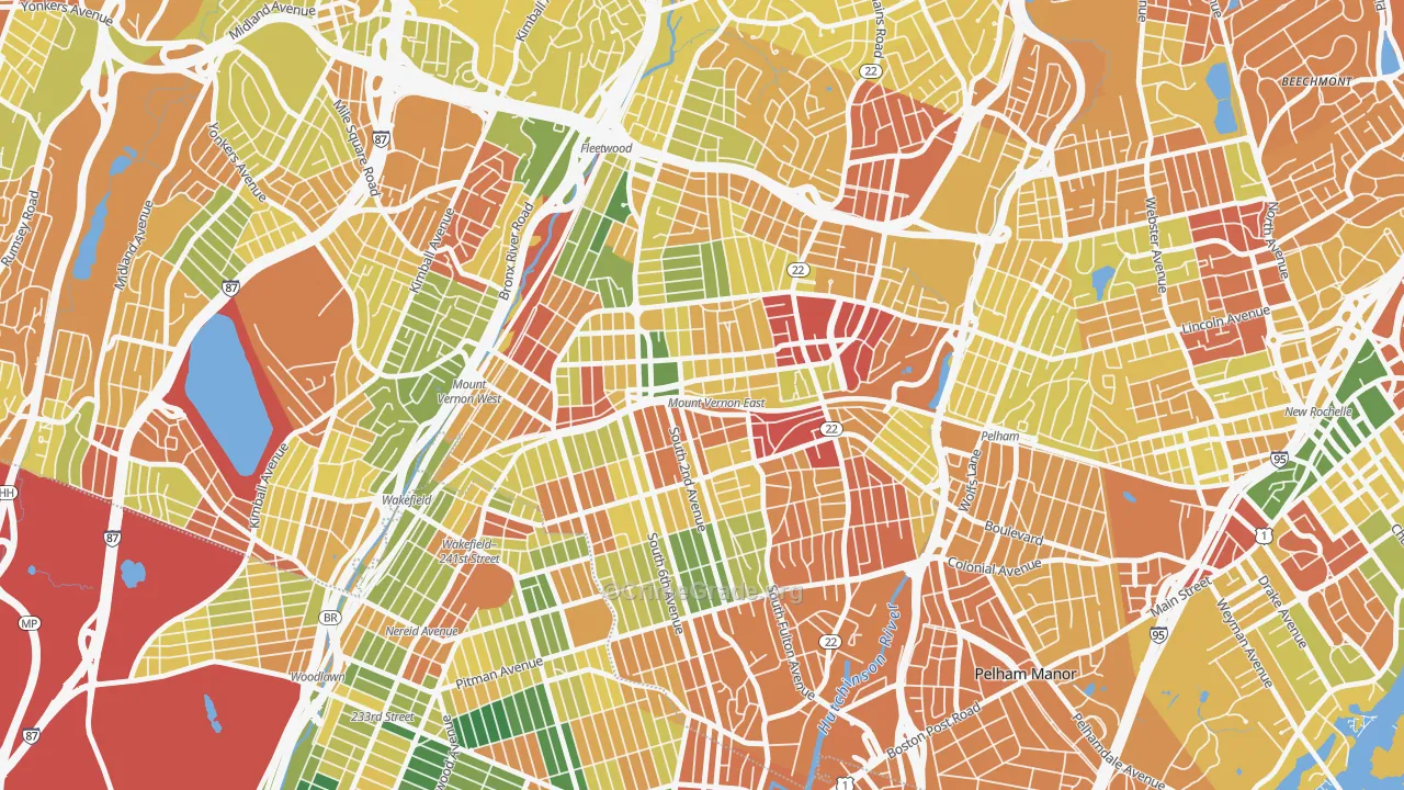 Mount Vernon, NY Map of Murder Rates
