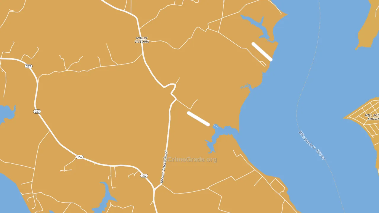 Mount Victoria, MD Map of Murder Rates