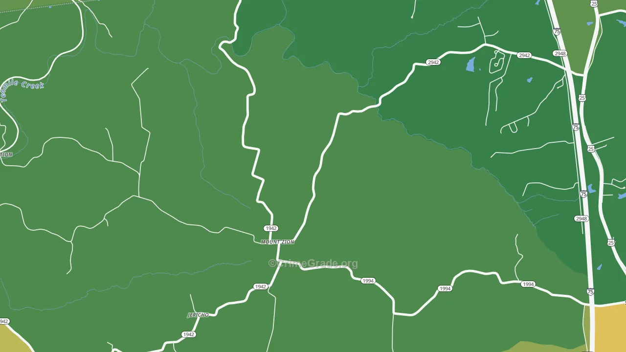 Mount Zion, KY Map of Murder Rates