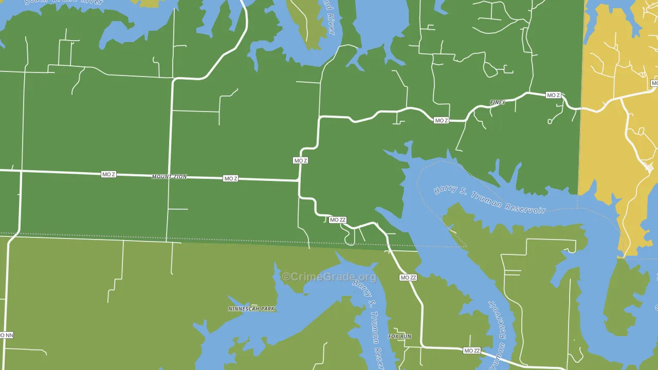 Mount Zion, MO Map of Murder Rates