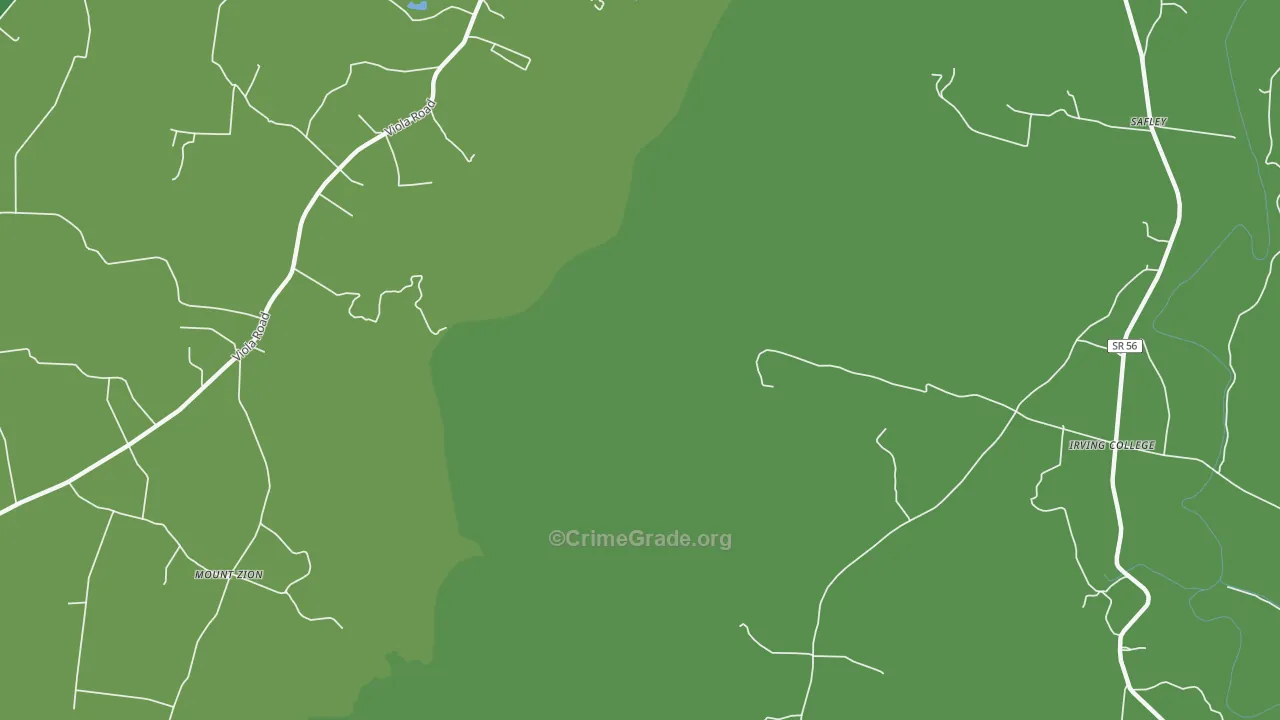 Mount Zion, TN Map of Murder Rates