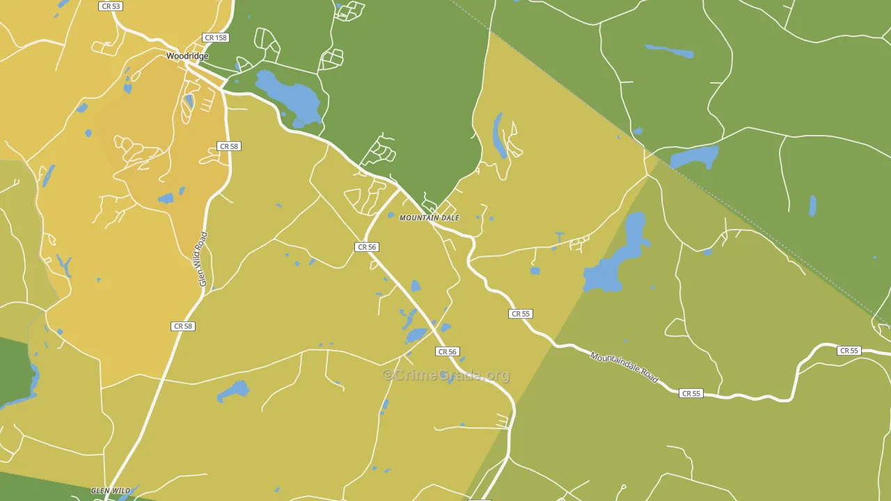 Mountain Dale, NY Map of Murder Rates