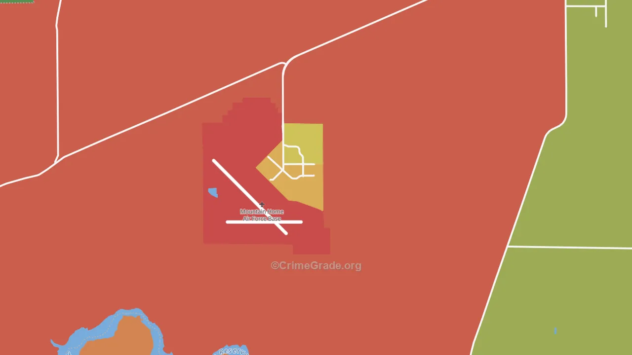 Mountain Home AFB, ID Map of Murder Rates