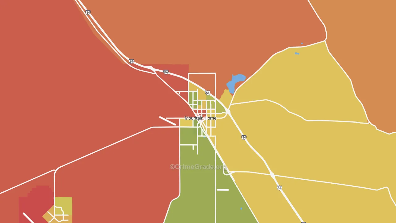 Mountain Home, ID Map of Murder Rates