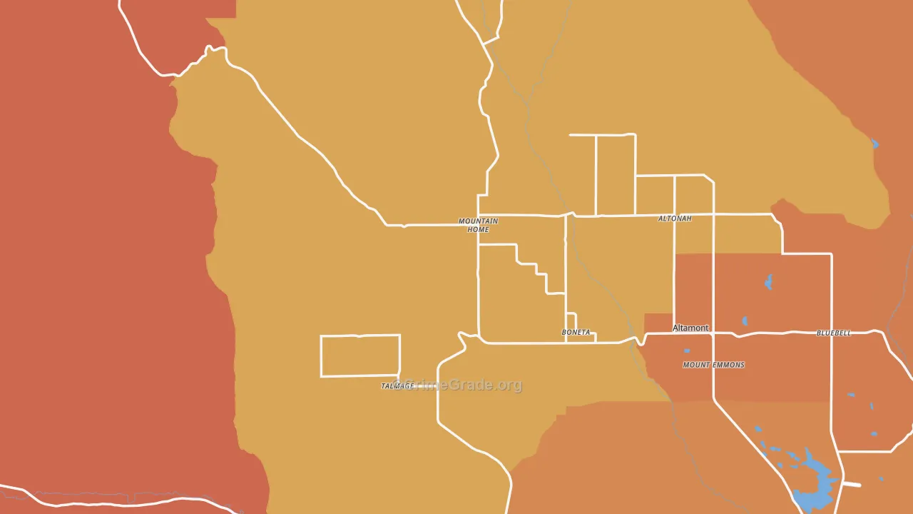 Mountain Home, UT Map of Murder Rates