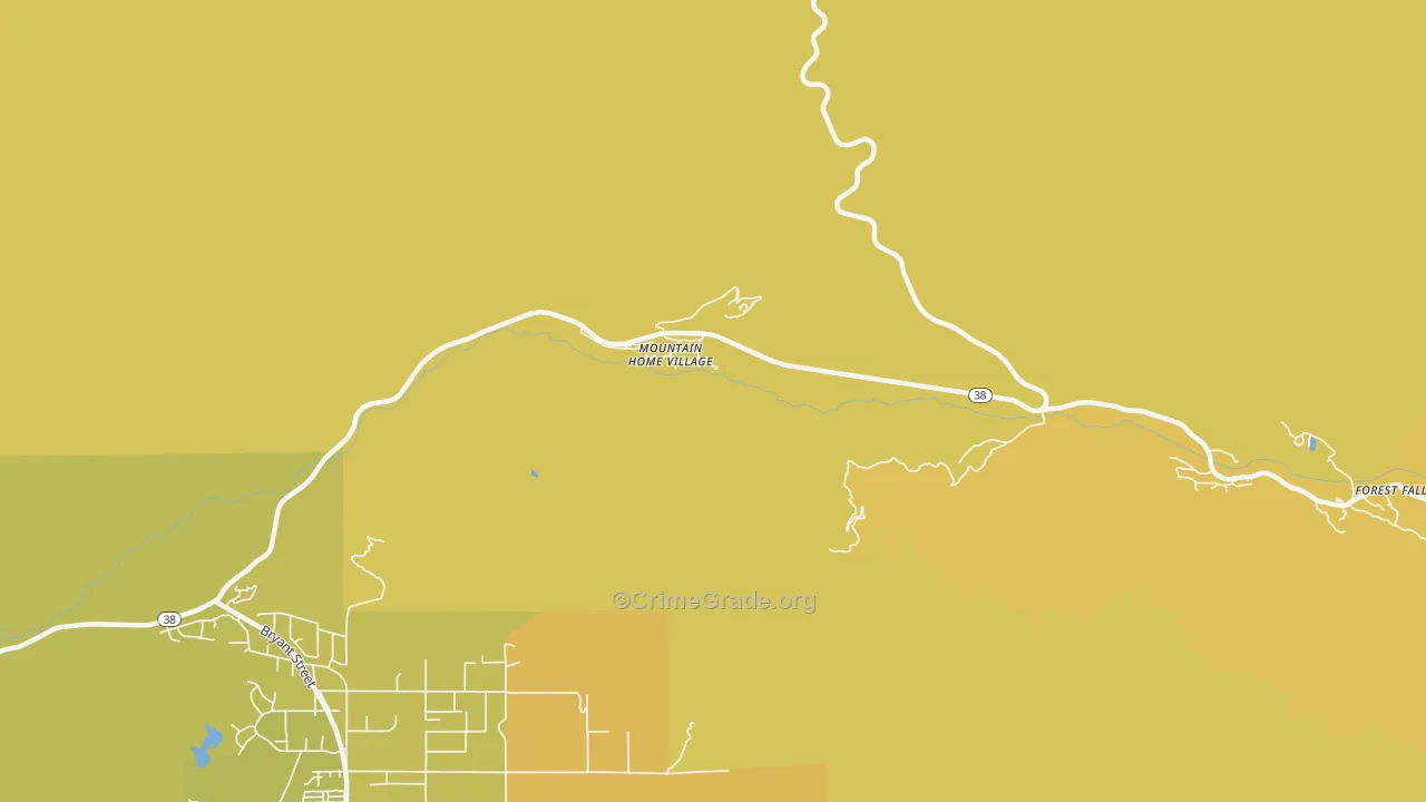 Mountain Home Village, CA Map of Murder Rates