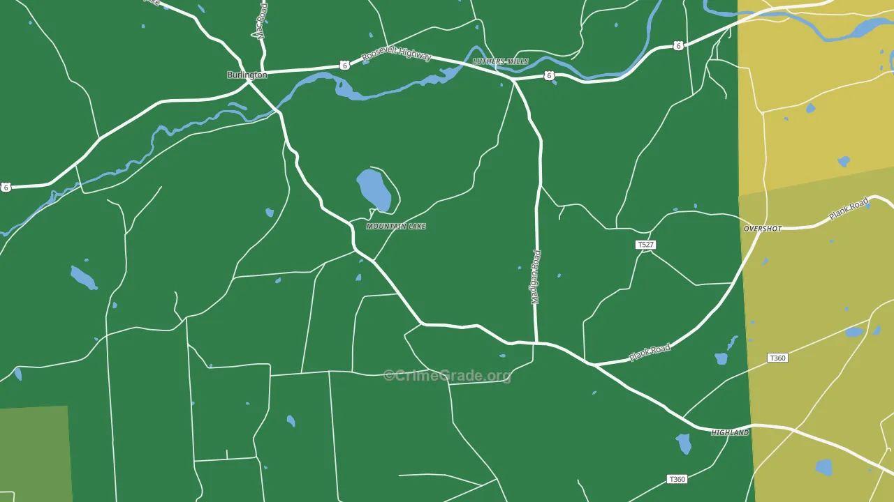 Mountain Lake, PA Map of Murder Rates