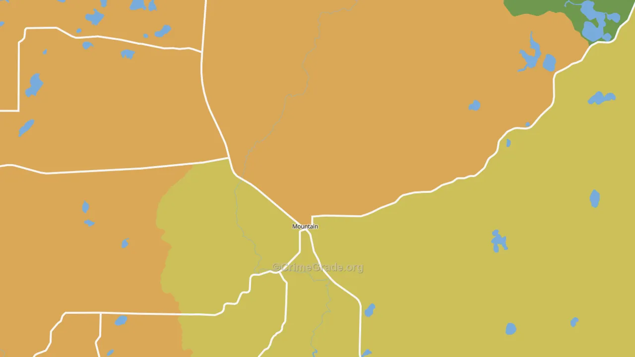 Mountain, WI Map of Murder Rates