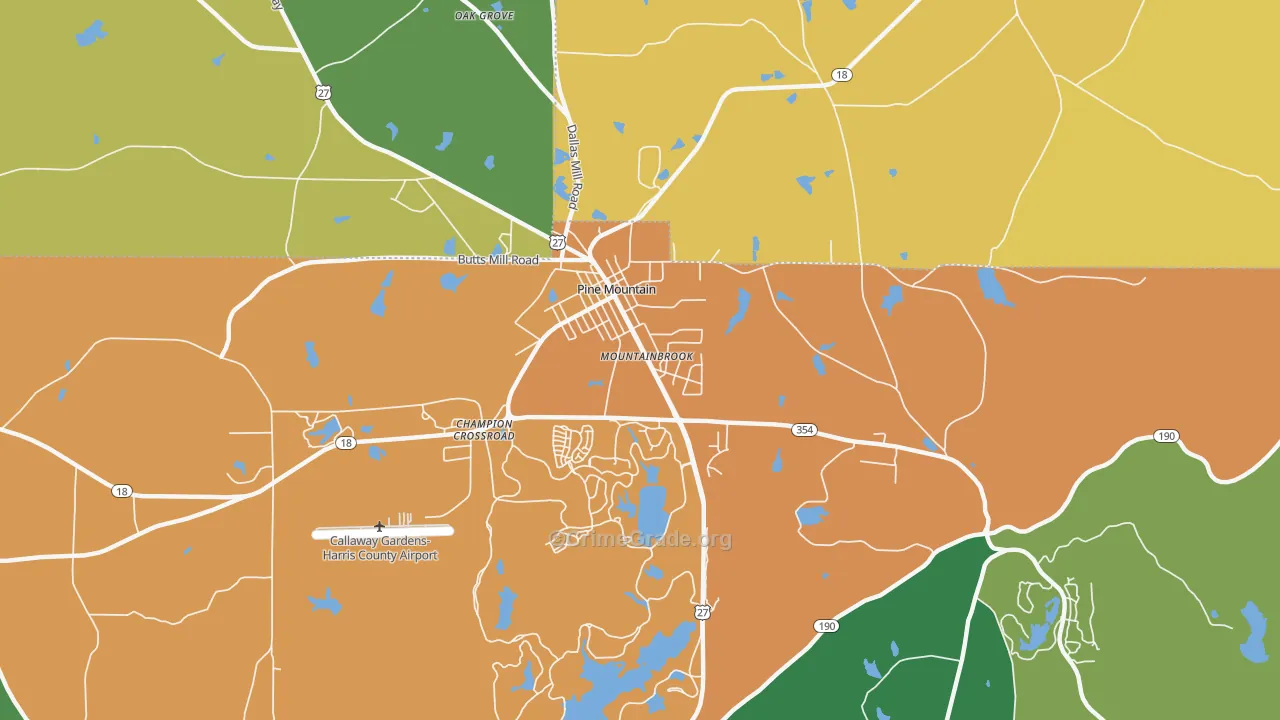 Mountainbrook, GA Map of Murder Rates