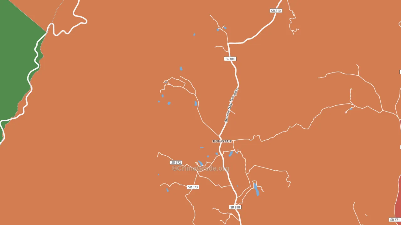 Mountfair, VA Map of Murder Rates