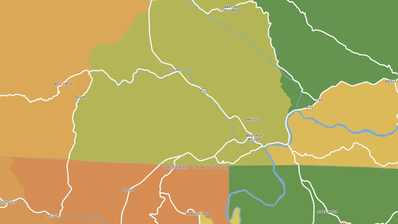 Mouth Of Wilson, VA Map of Murder Rates