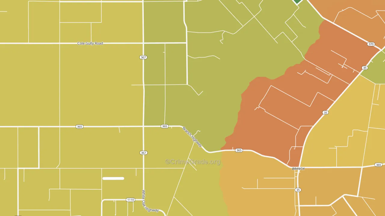 Mowata, LA Map of Murder Rates