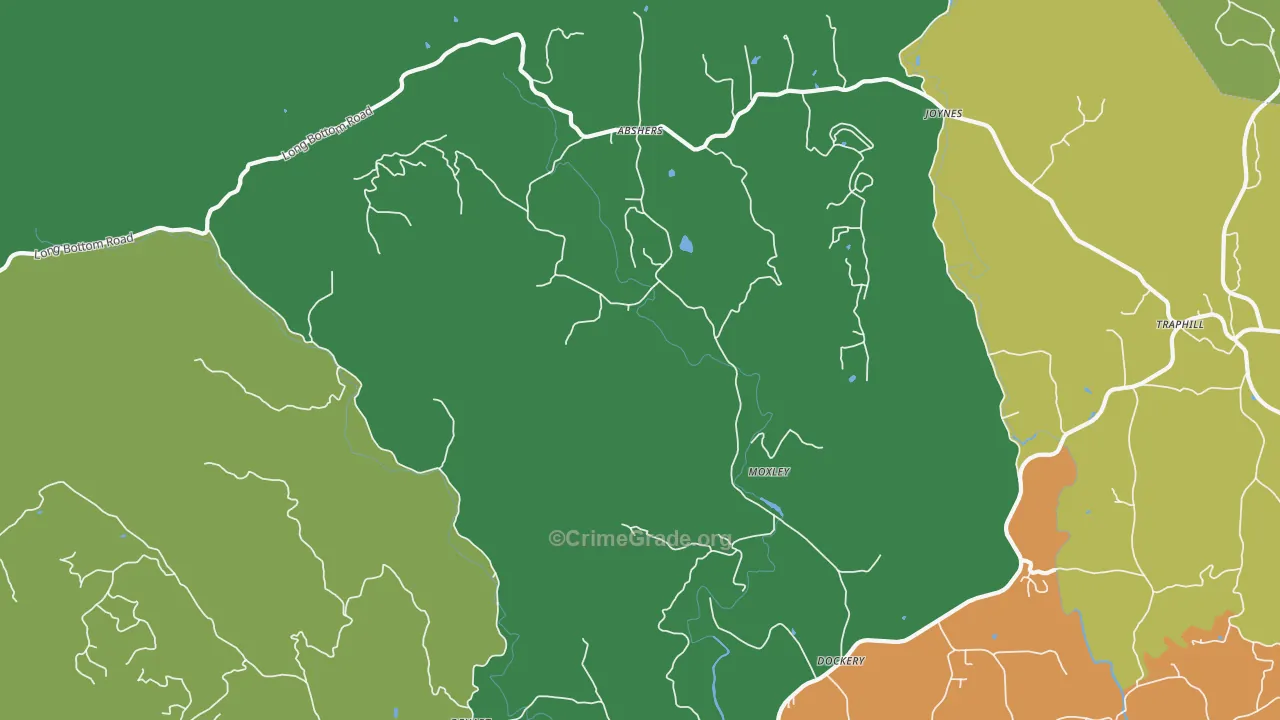 Moxley, NC Map of Murder Rates