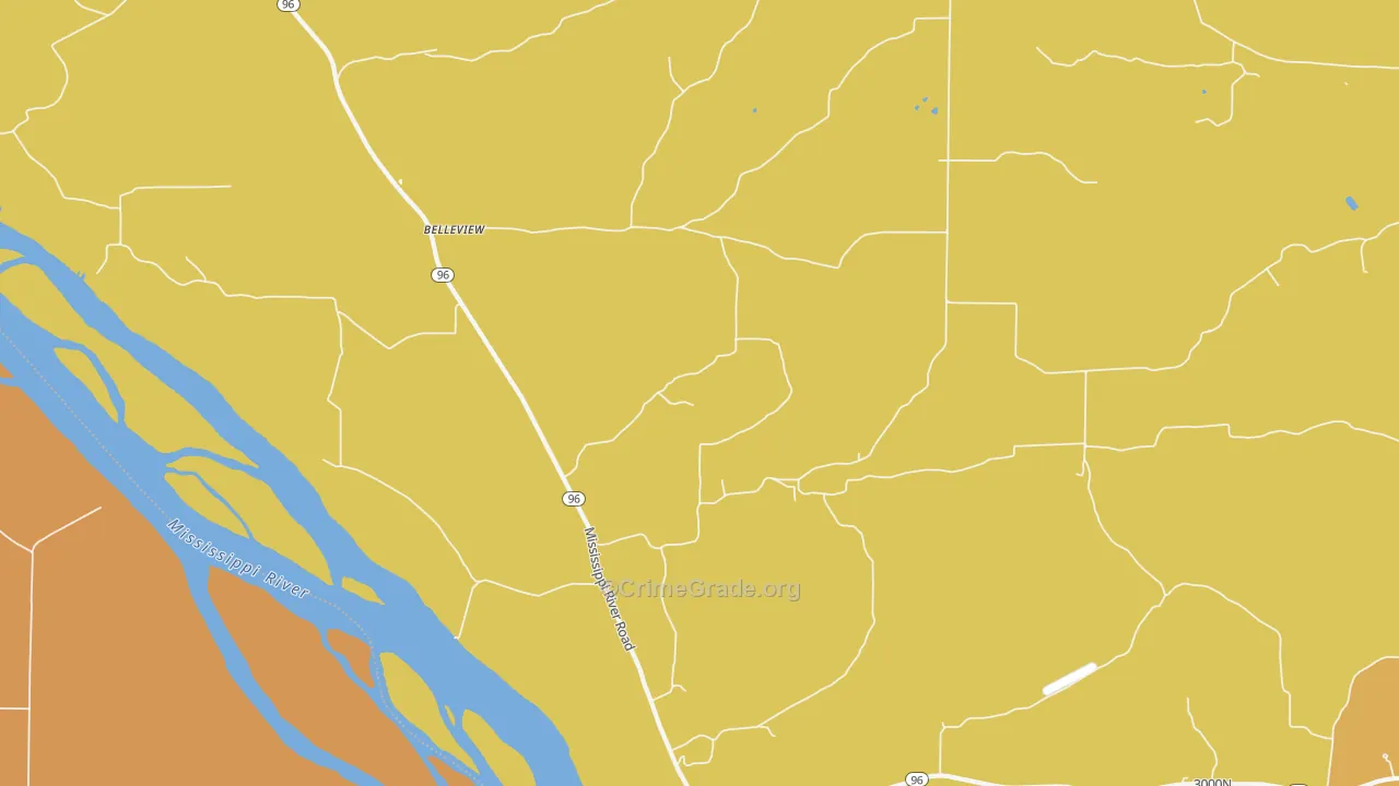 Mozier, IL Map of Murder Rates