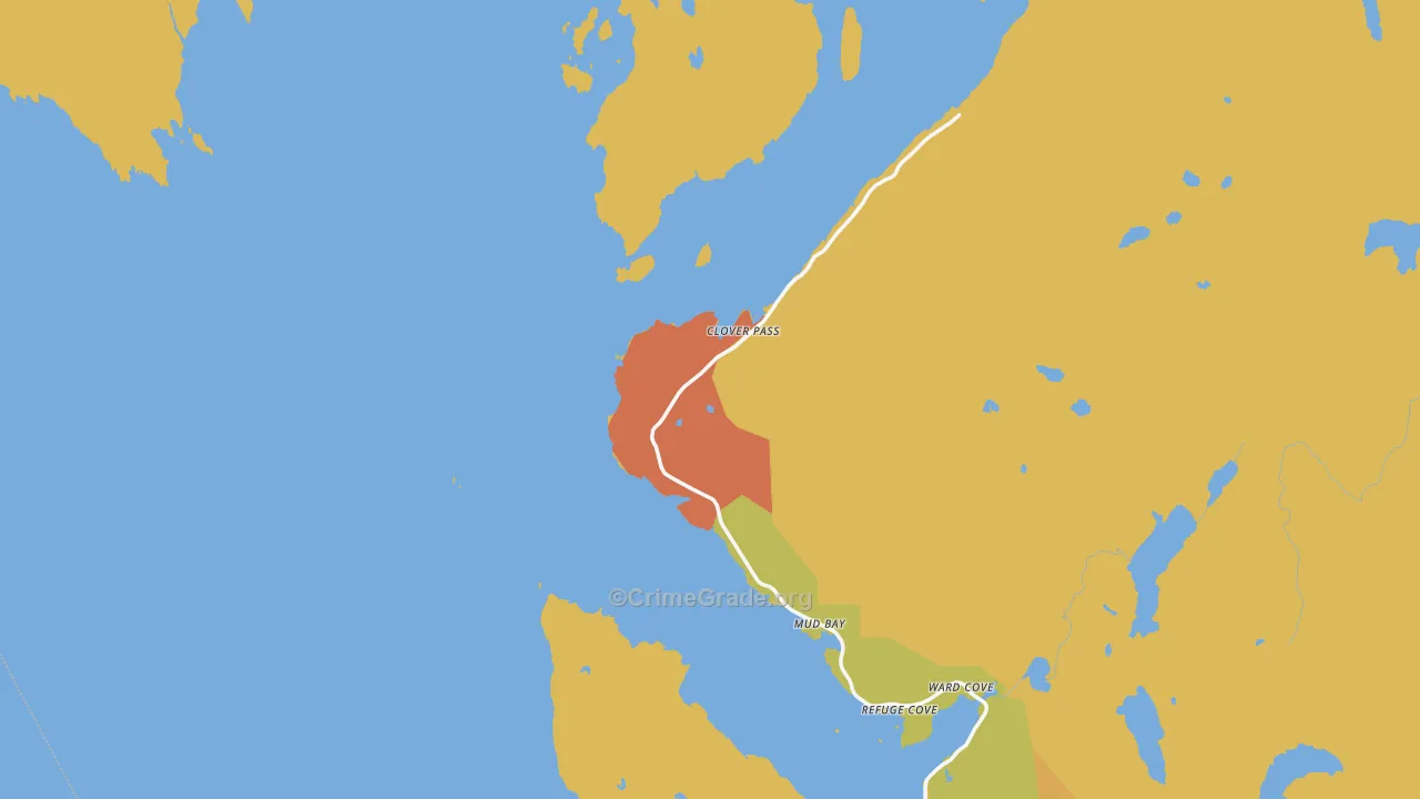 Mud Bay, AK Map of Murder Rates