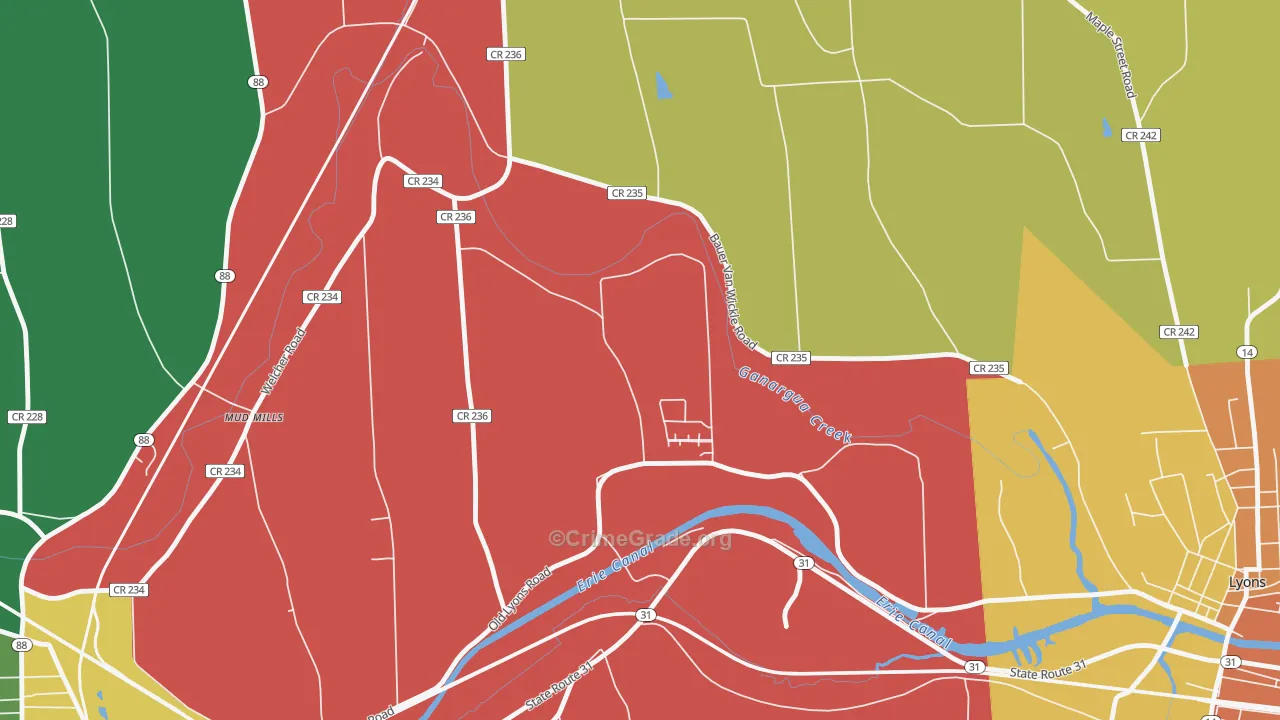 Mud Mills, NY Map of Murder Rates