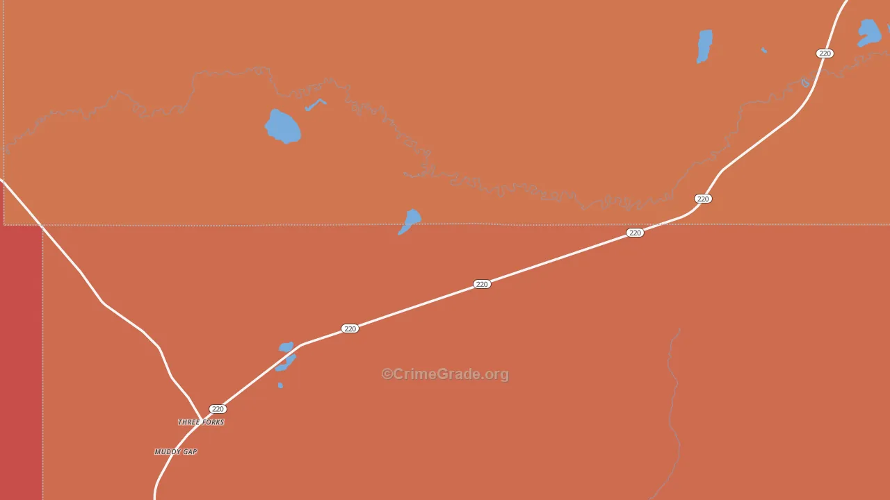 Muddy Gap, WY Map of Murder Rates