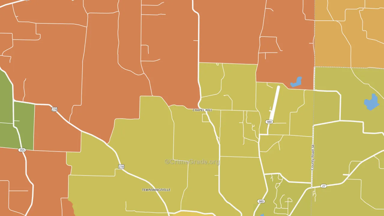 Muddyfork, AR Map of Murder Rates