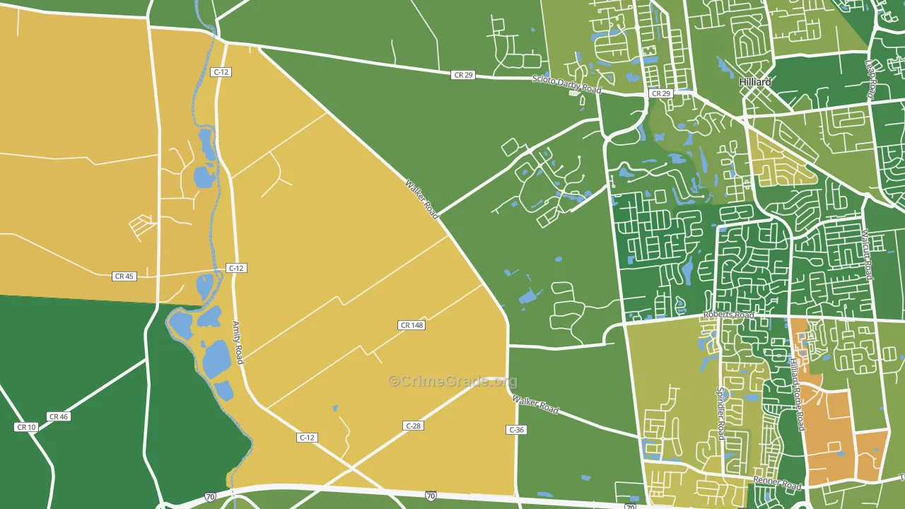 Mudsock, OH Map of Murder Rates