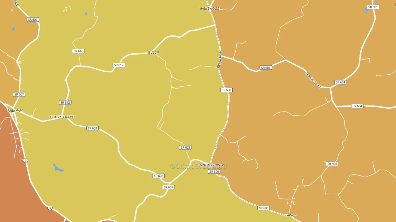 Mulch, VA Map of Murder Rates