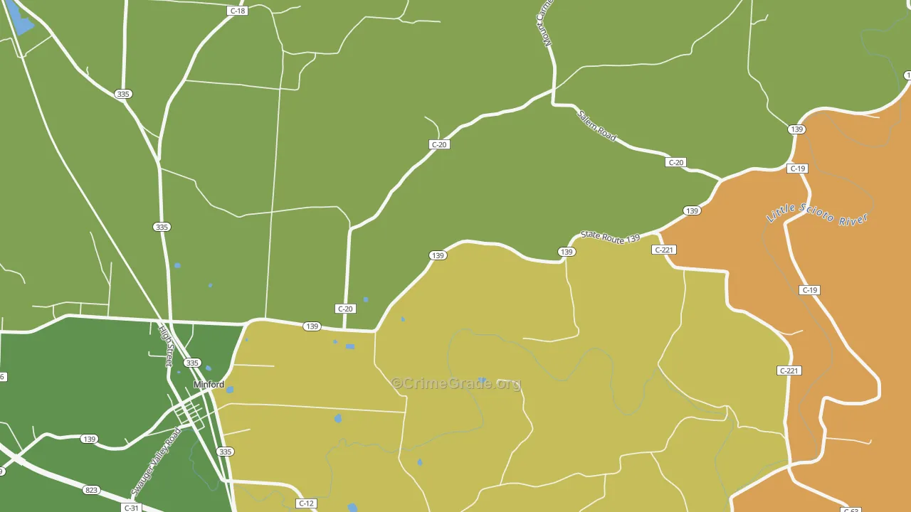 Mule Town, OH Map of Murder Rates