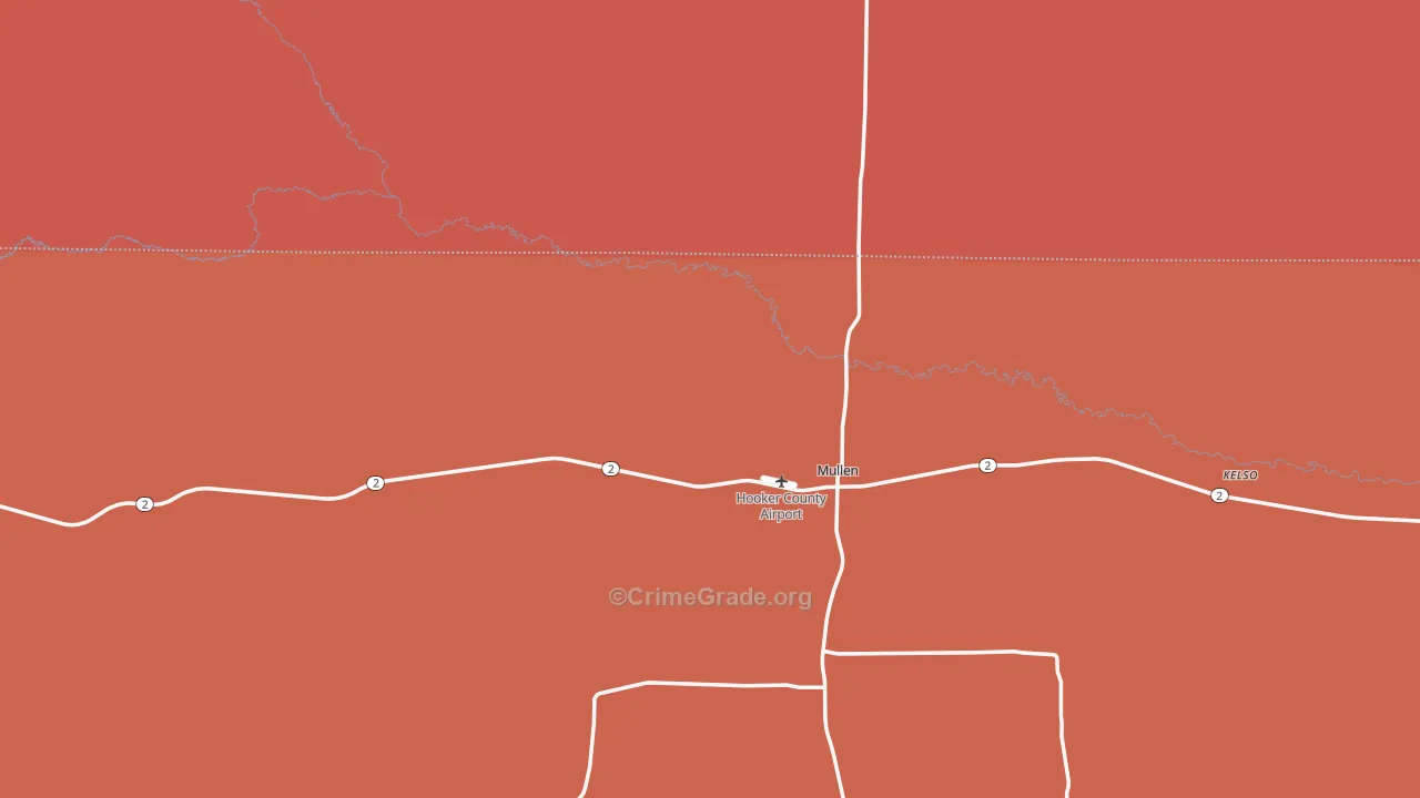 Mullen, NE Map of Murder Rates