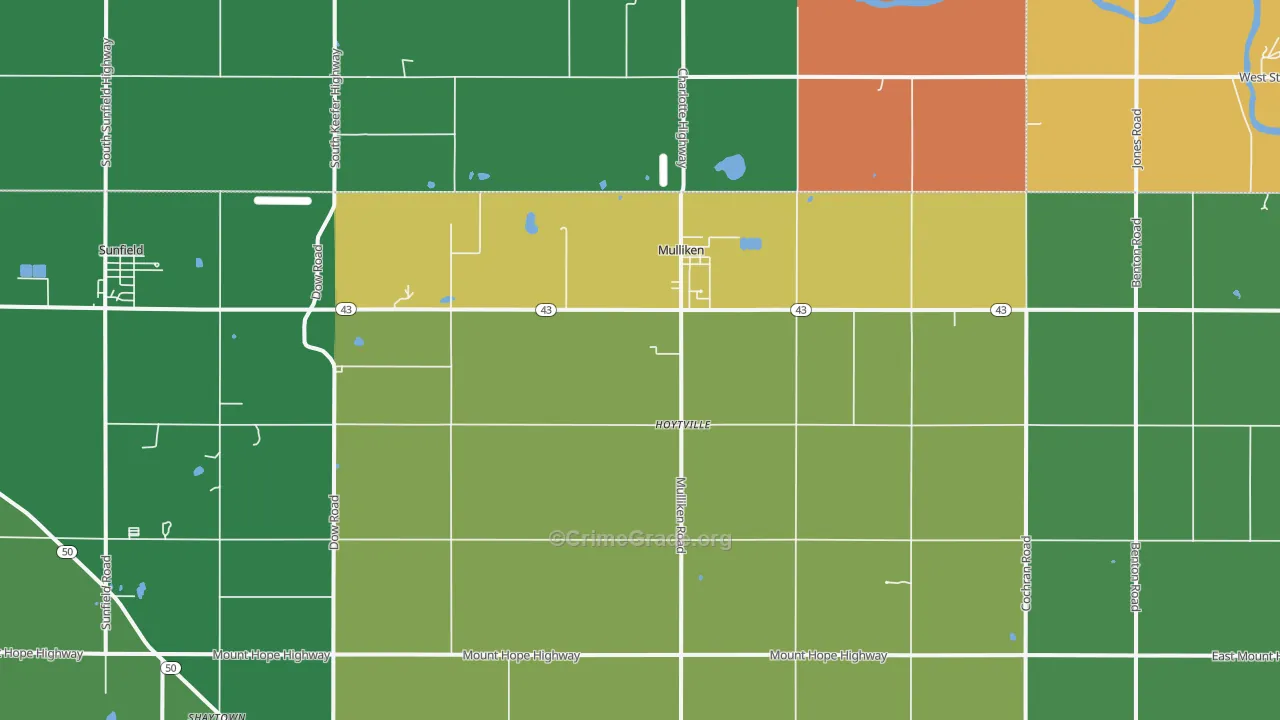 Mulliken, MI Map of Murder Rates