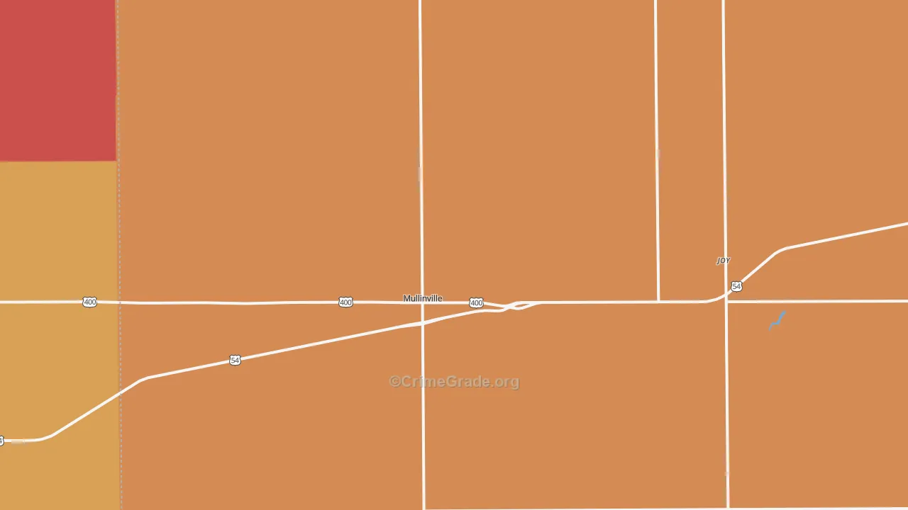 Mullinville, KS Map of Murder Rates