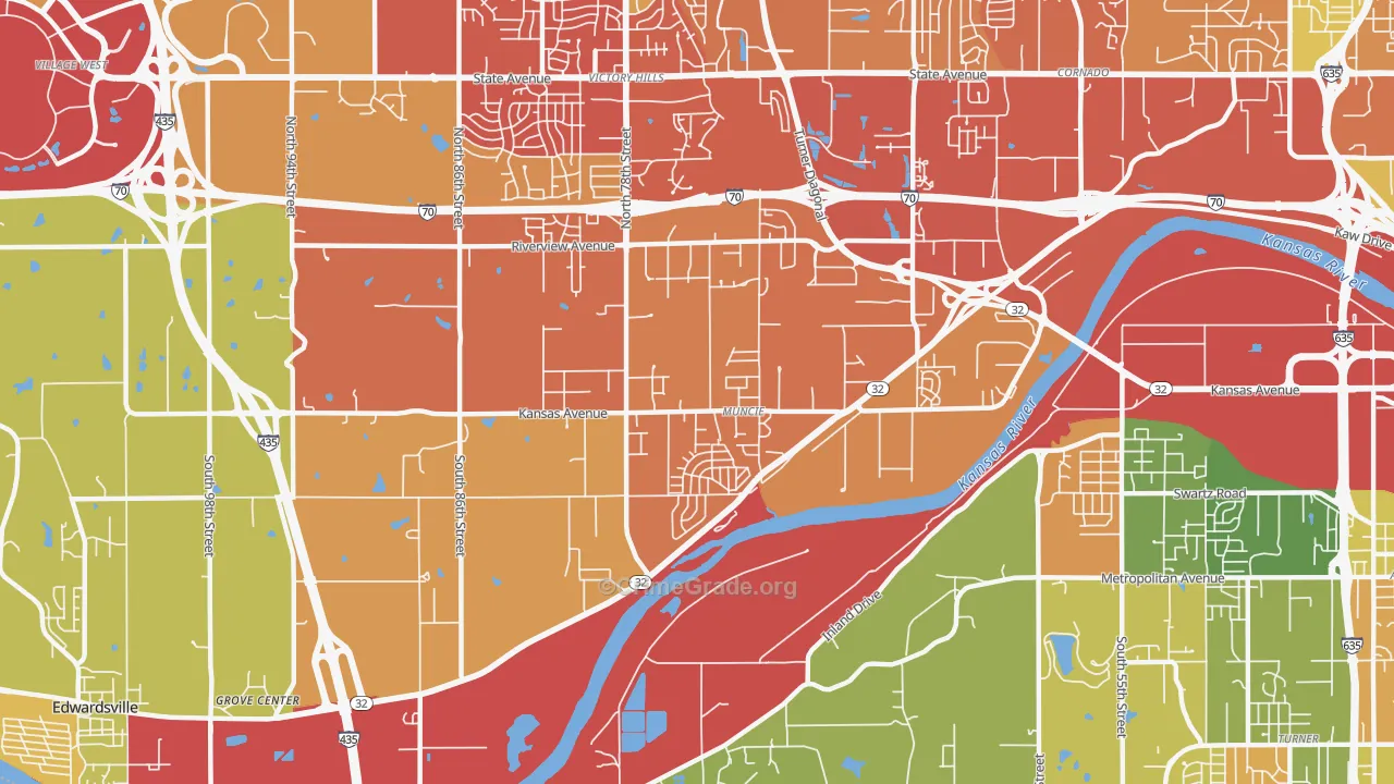 Muncie-Stony PT., Kansas City, KS Map of Murder Rates