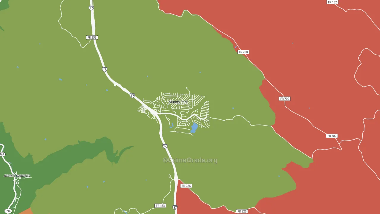 Munds Park, AZ Map of Murder Rates