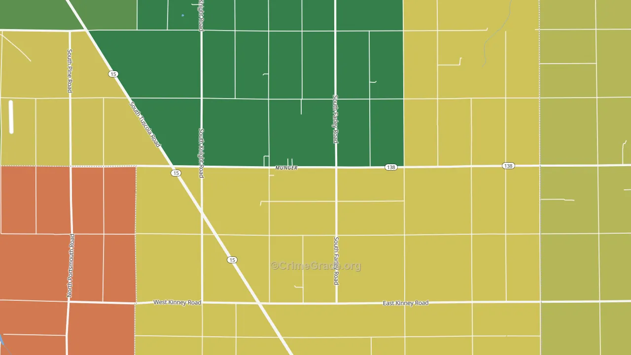 Munger, MI Map of Murder Rates