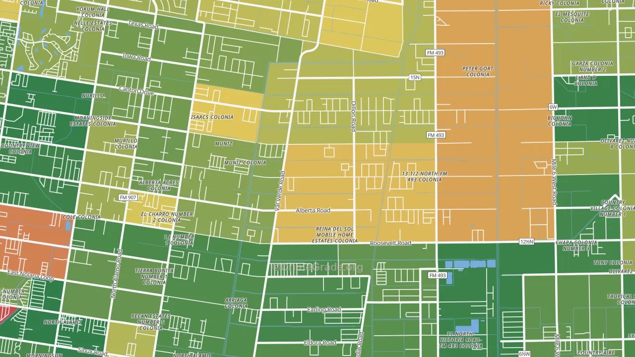 Muniz, TX Map of Murder Rates